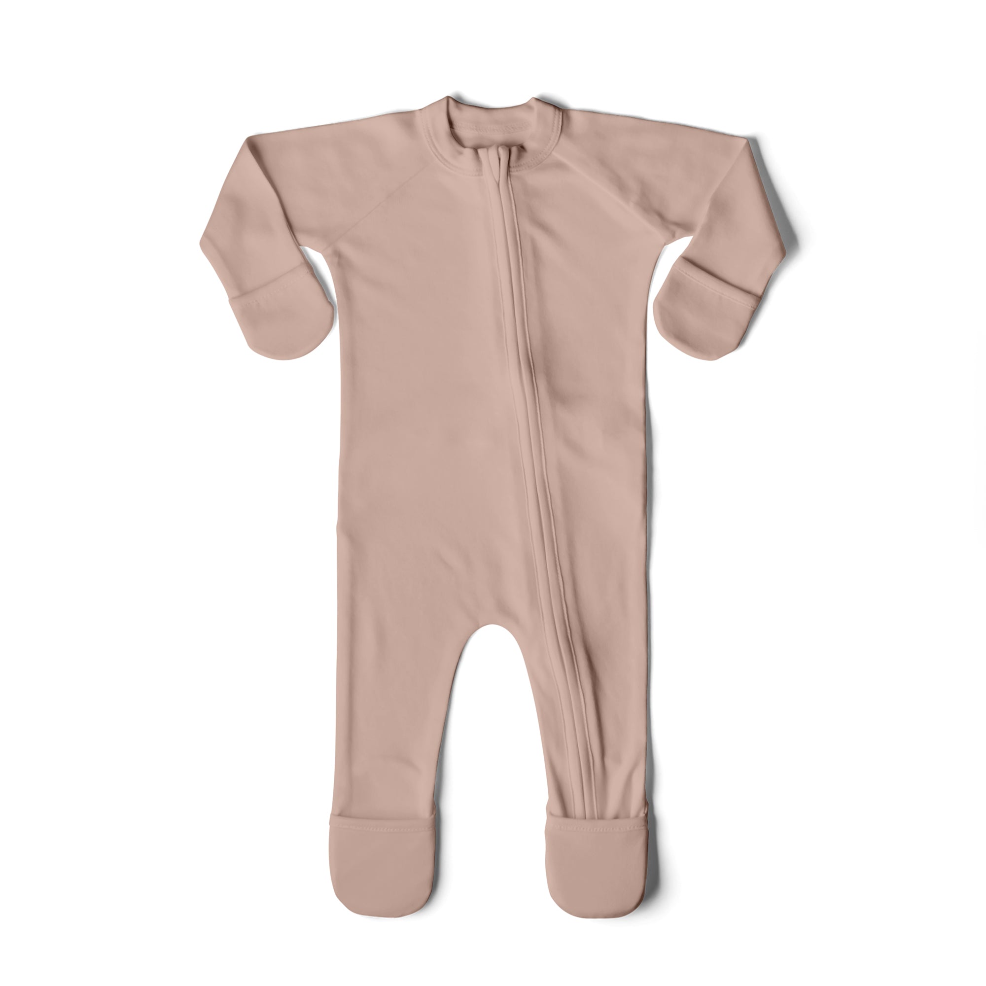 Goumi Kids ROSE Grow With You Baby Footie – bamboo viscose organic cotton blend, 0–6M