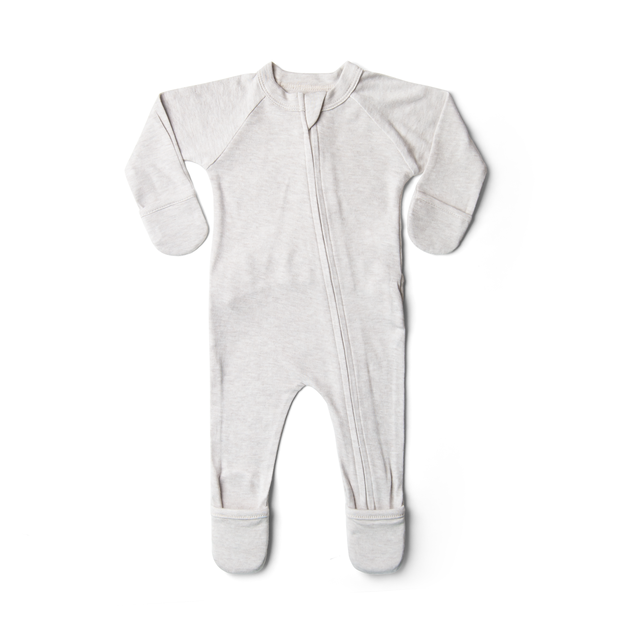 Goumi Kids STORM GRAY Grow With You Baby Footie Snug Fit – bamboo viscose organic cotton blend