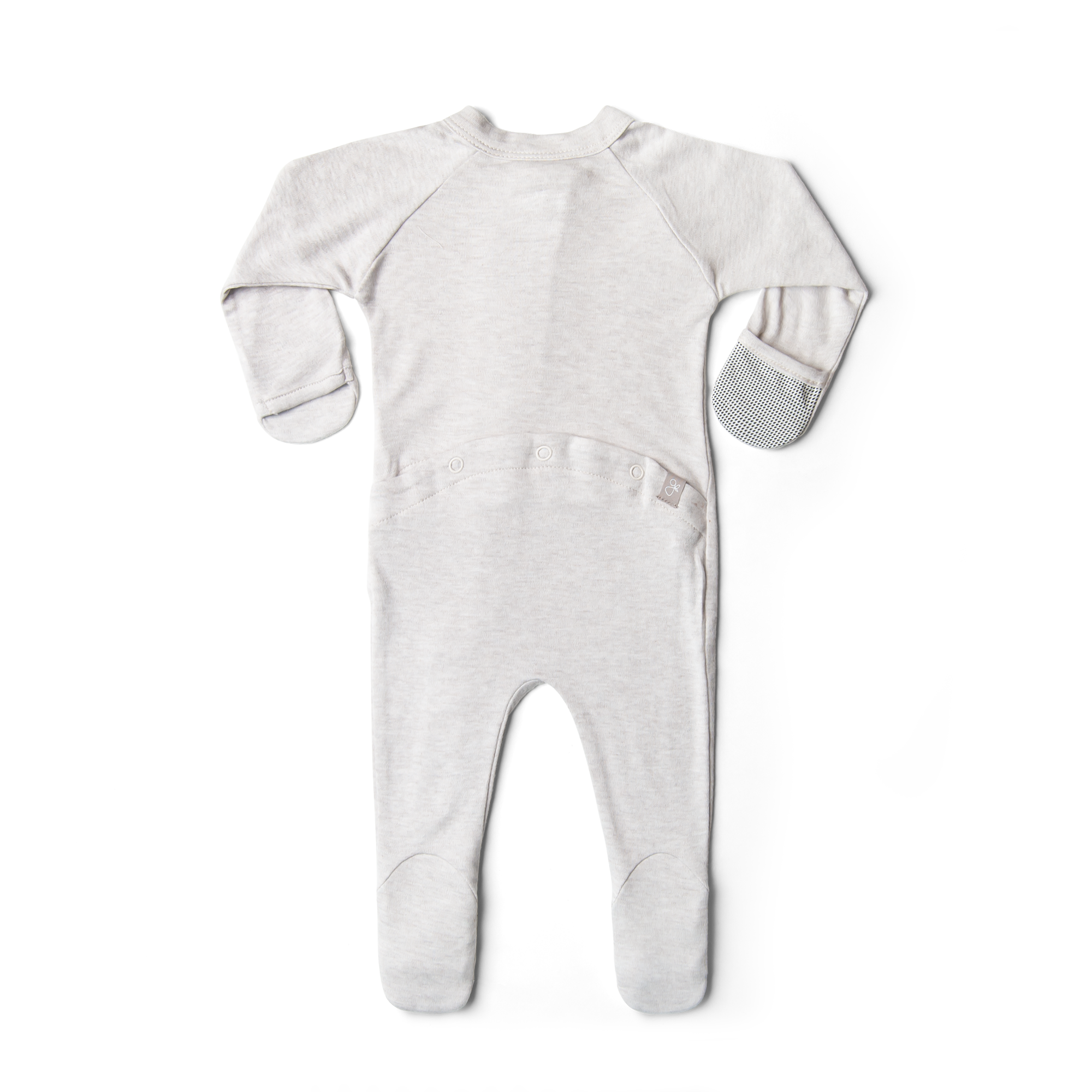 Goumi Kids STORM GRAY Grow With You Baby Footie Snug Fit – bamboo viscose organic cotton blend – lifestyle