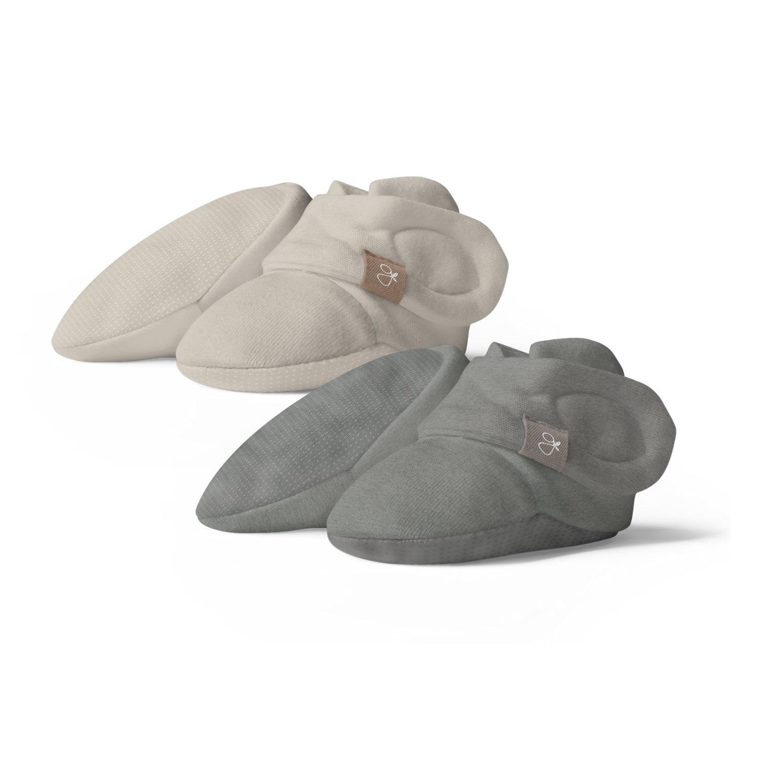 Goumi Kids BOULDER + BIRCH Stay-On Baby Boots 2-Pack – soft sole newborn booties