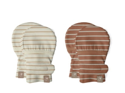 STAY ON 2-PACK MITTS | DUNE STRIPE + CLAY STRIPE