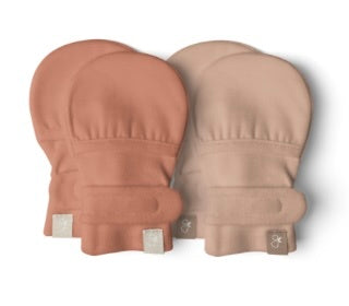 Goumi Kids NECTAR + POPPY Stay-On Baby Mittens 2-Pack – organic cotton newborn mitts