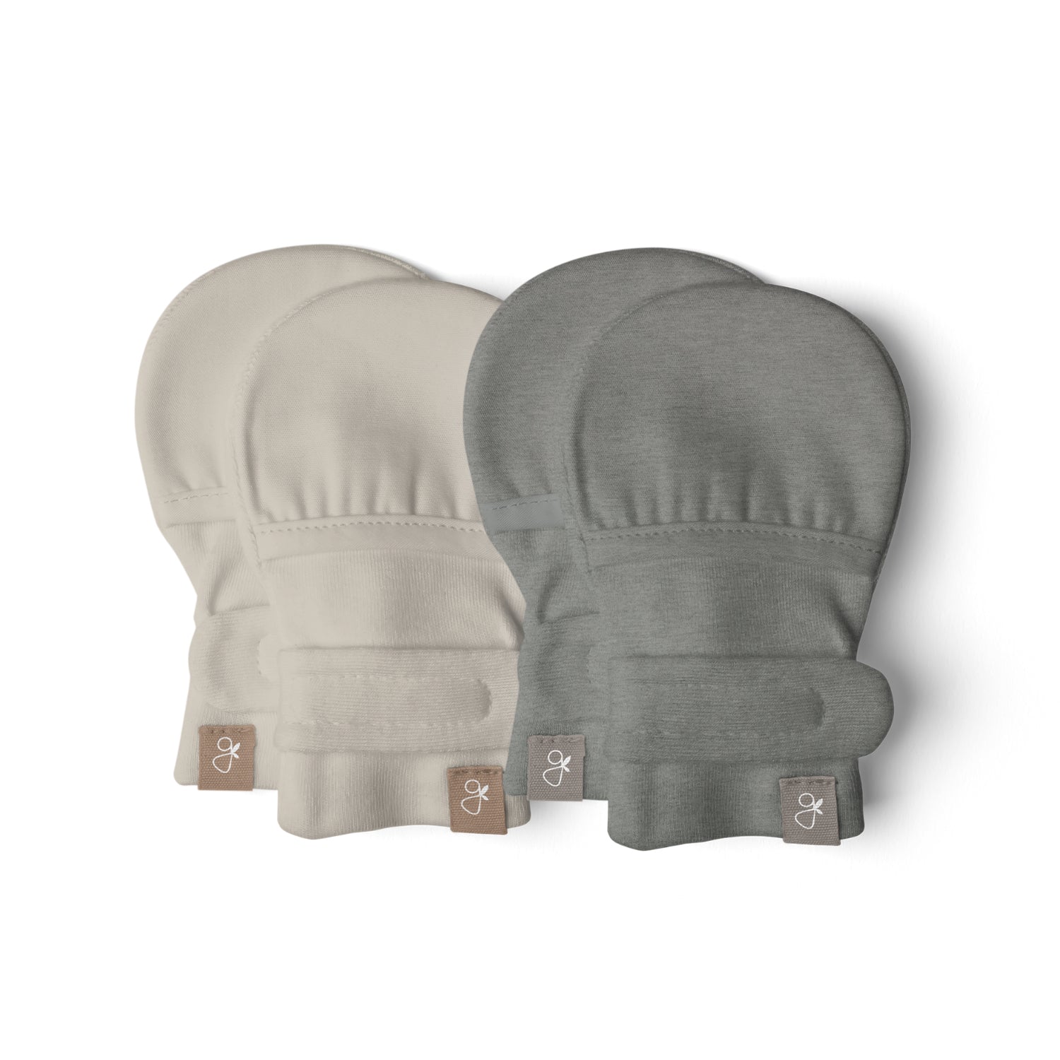 Goumi Kids BOULDER + BIRCH Stay-On Baby Mittens 2-Pack – organic cotton newborn mitts