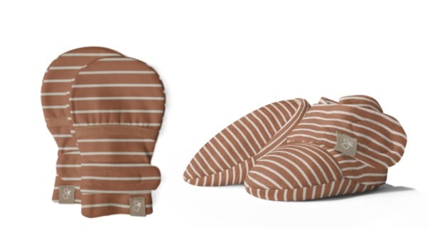 STAY ON MITTS + BOOTS SET | CLAY STRIPE