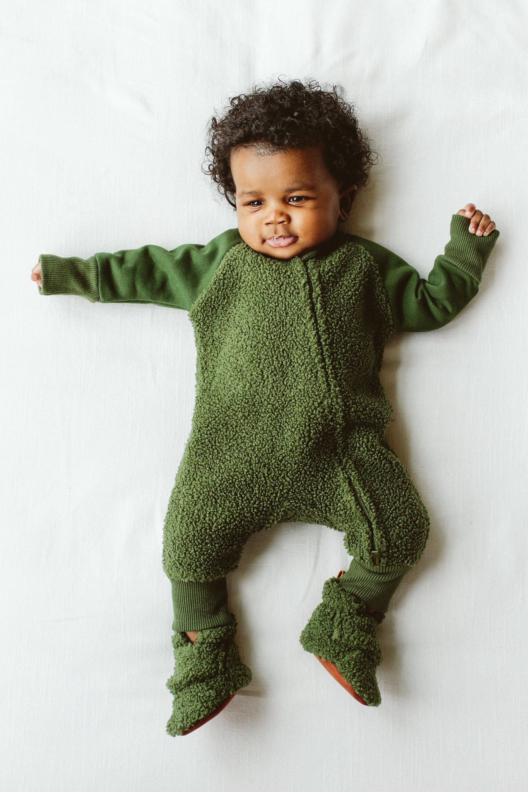 Goumi Kids SPRUCE Grow With You Sherpa One Piece – detail