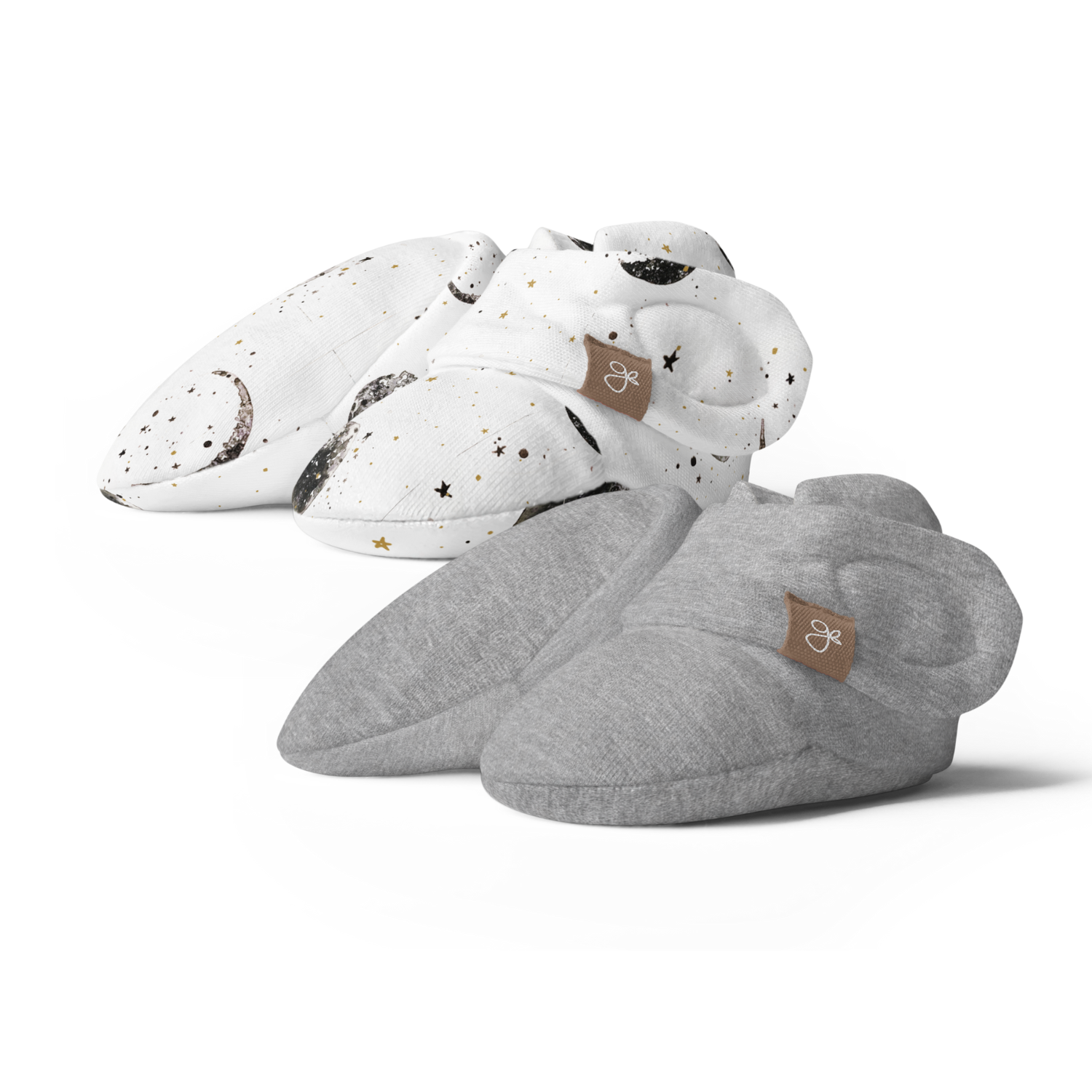 Goumi Kids Many Moons Baby Layette Gift Set – stay-on mitts & boots, convertible sleeper gown, grow-with-you footie, gift-packaged – packaging