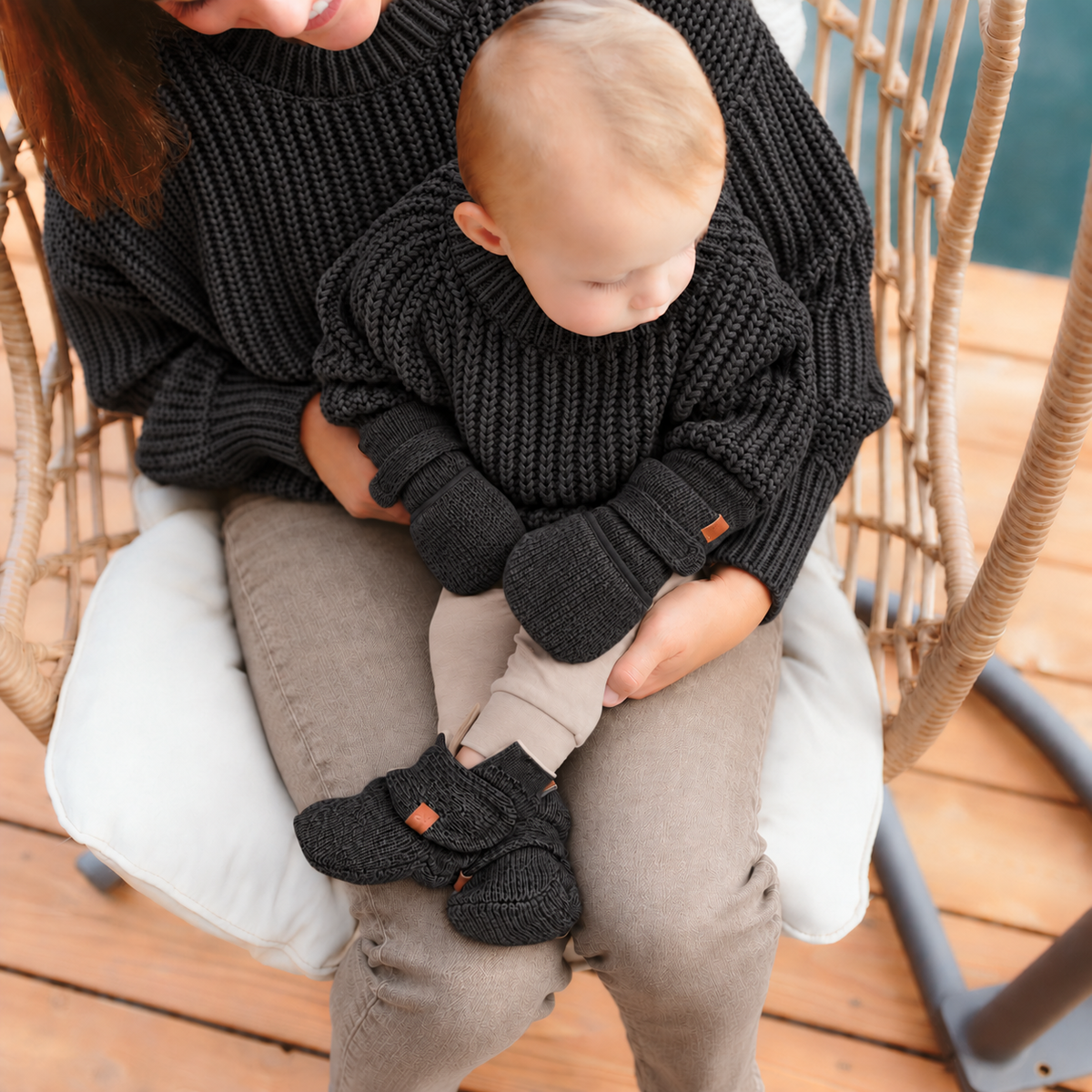 STAY ON KNIT BOOTS | SHADOW