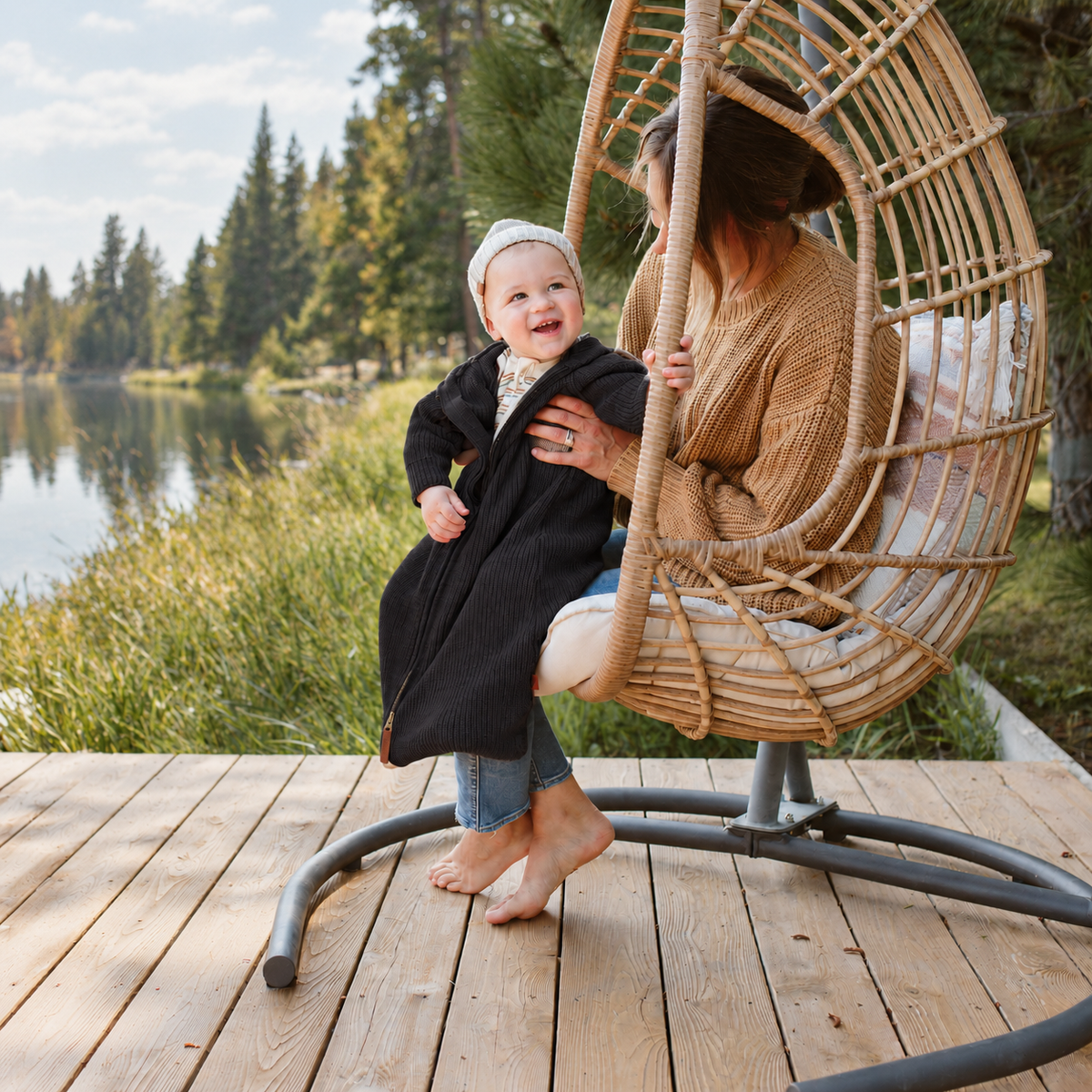 KNIT WEARABLE BLANKET | SHADOW