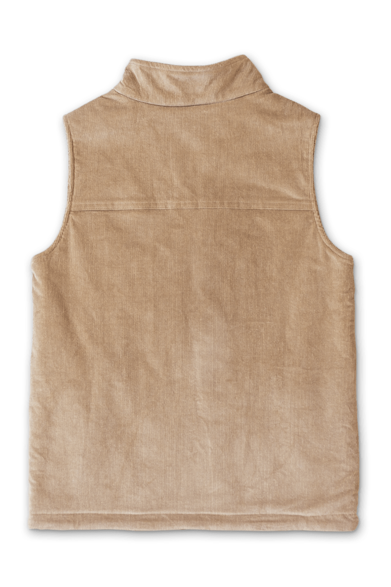 Goumi Kids CHAMPIGNON Adult Sherpa/Corduroy Reversible Vest – detail