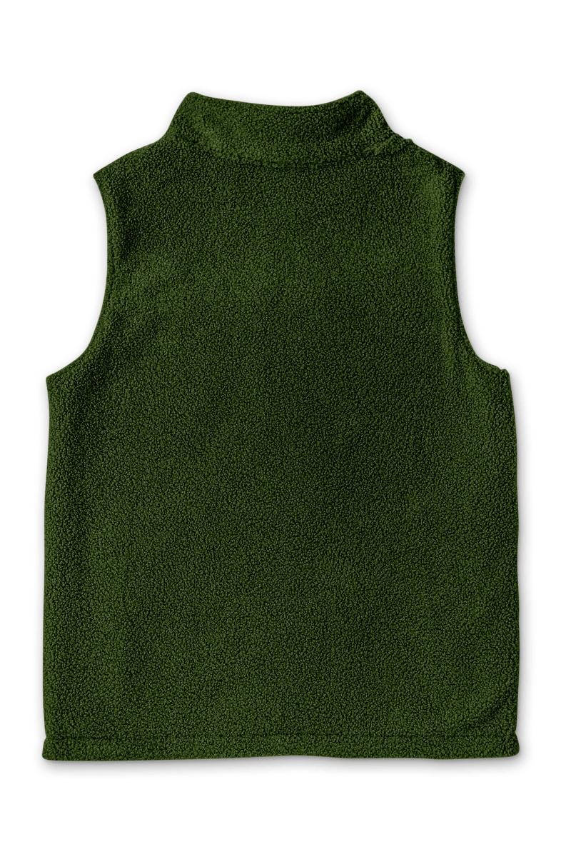 Goumi Kids SPRUCE Adult Sherpa/Corduroy Reversible Vest – detail