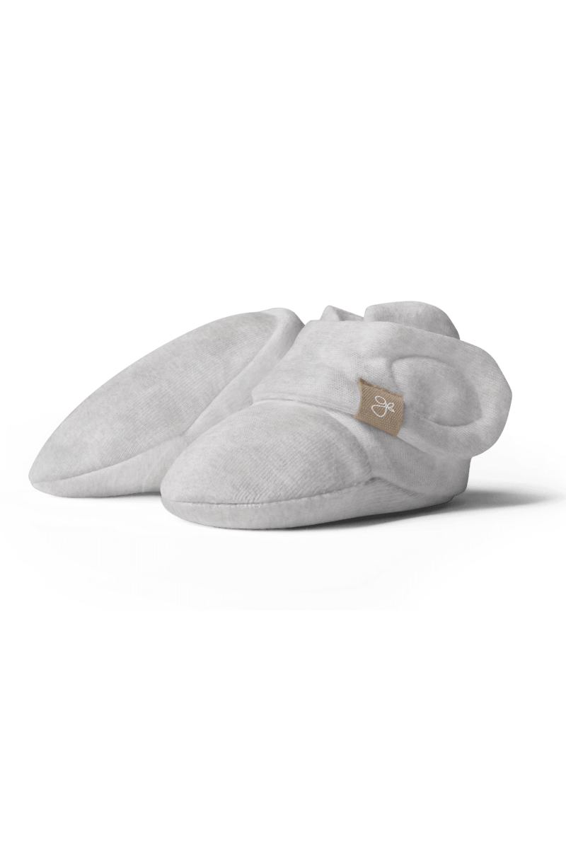 Goumi Kids Storm Gray Baby Layette Gift Set – stay-on mitts & boots, convertible sleeper gown, grow-with-you footie, gift-packaged – packaging