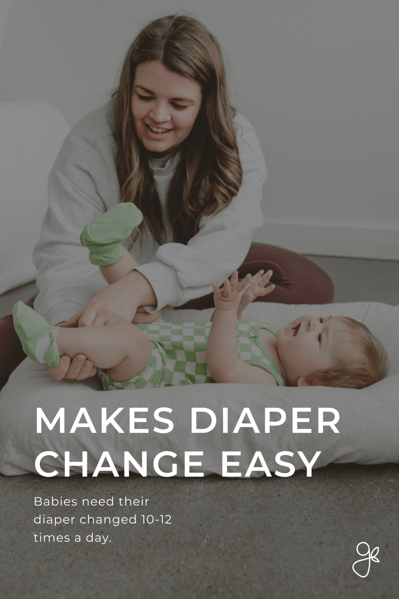 Goumi Kids ARTICHOKE Quick Change Baby Romper – bamboo organic cotton snap romper – packaging