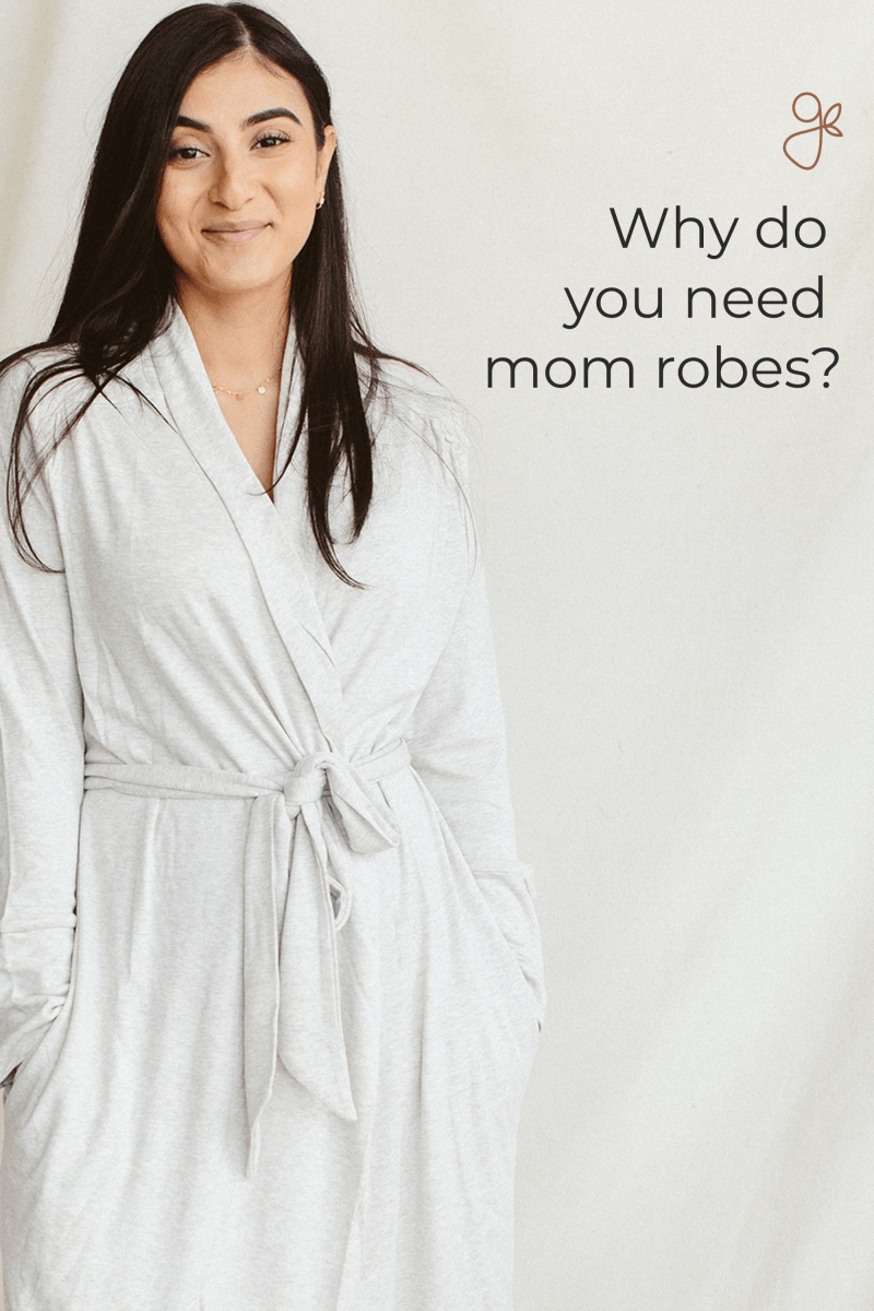 Goumi Kids STORM GRAY Women's Robe – soft bamboo organic cotton robe – packaging