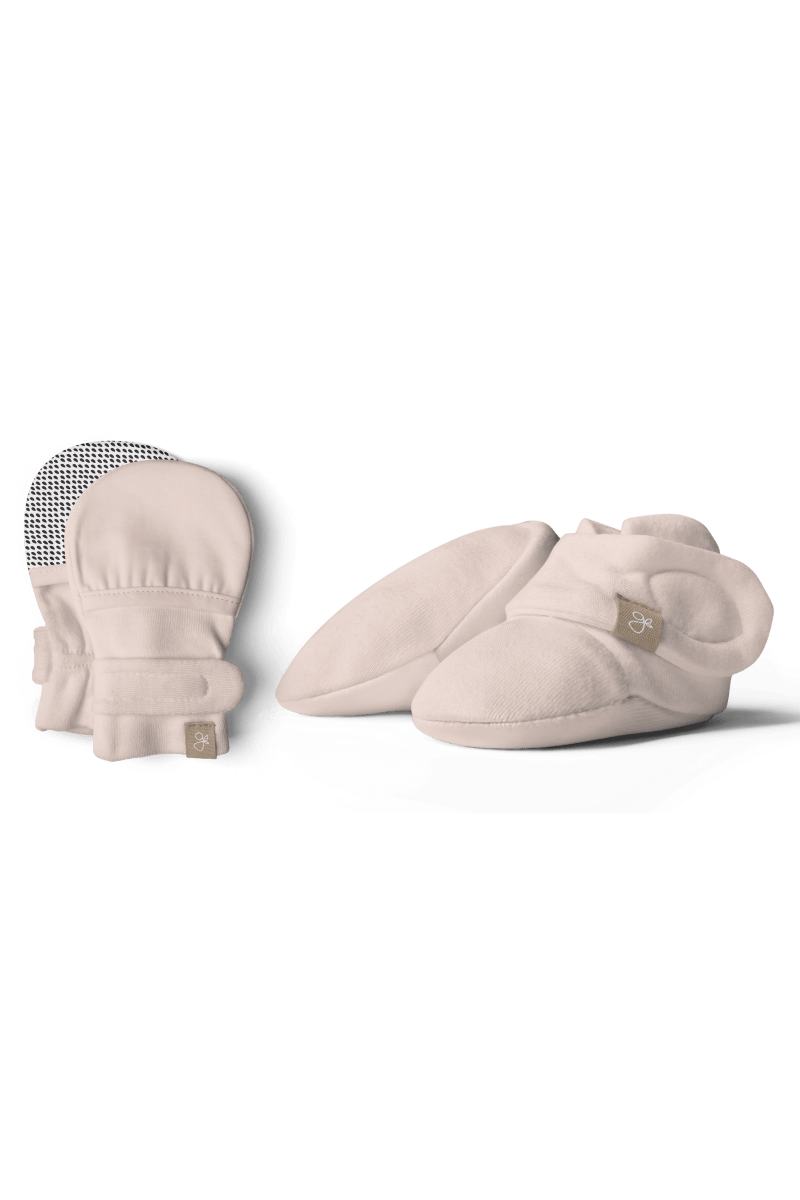 Goumi Kids ROSE Stay-On Mitts & Boots Gift Set – organic cotton newborn essentials