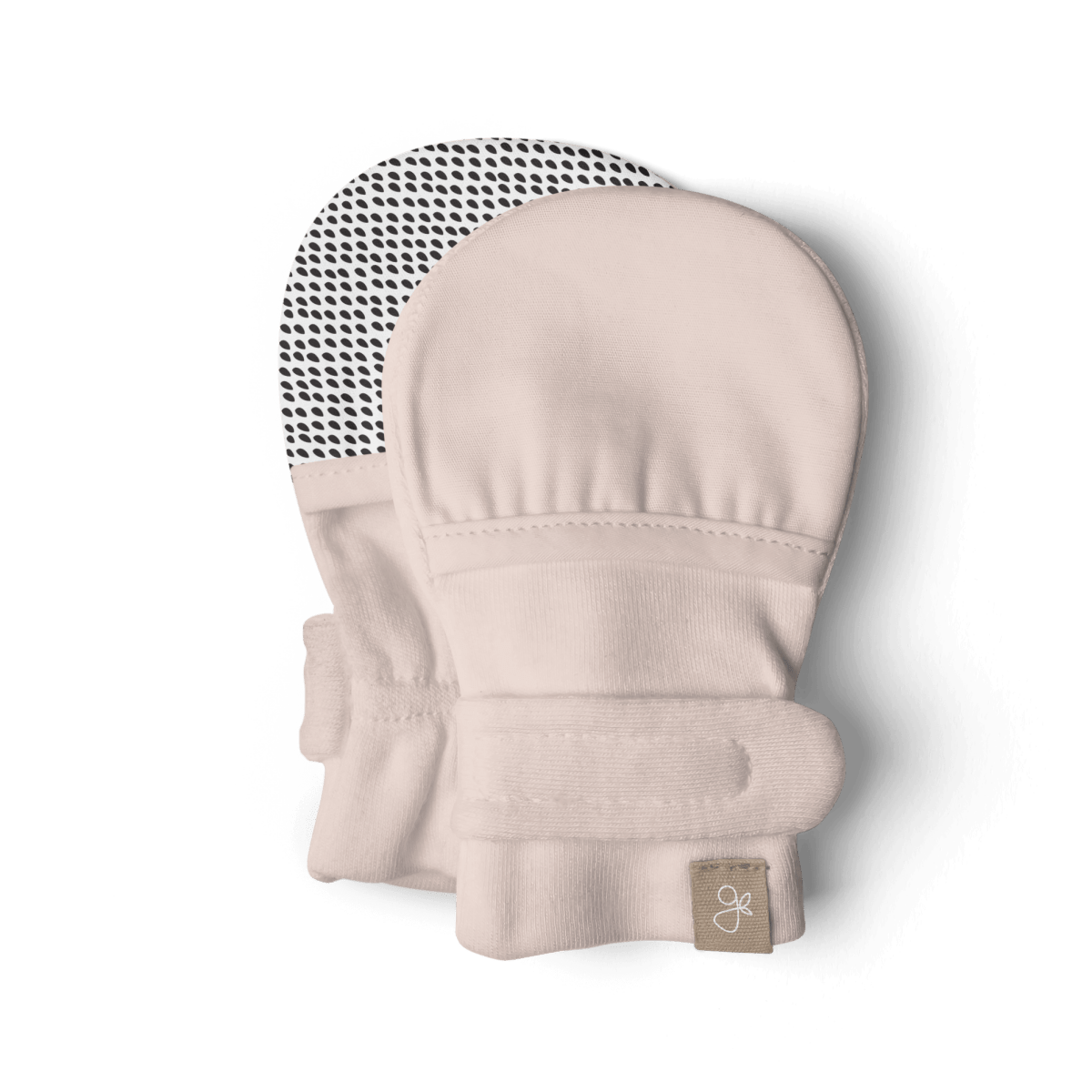 Goumi Kids Rose Baby Layette Gift Set – stay-on mitts & boots, convertible sleeper gown, grow-with-you footie, gift-packaged – detail view
