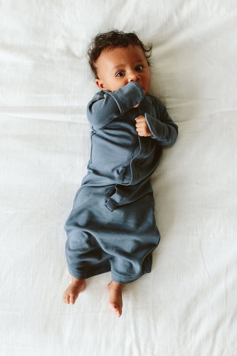 Goumi Kids MIDNIGHT Convertible Sleeper Baby Gown – patented, bamboo viscose organic cotton blend – lifestyle