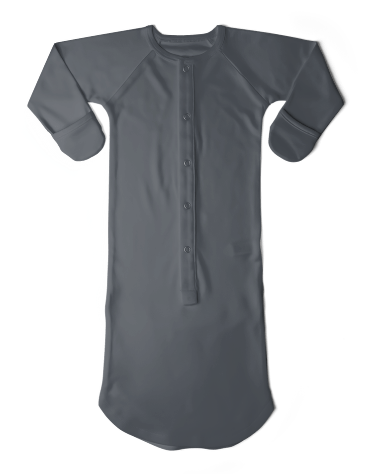 Goumi Kids MIDNIGHT Convertible Sleeper Baby Gown – patented, bamboo viscose organic cotton blend – detail view