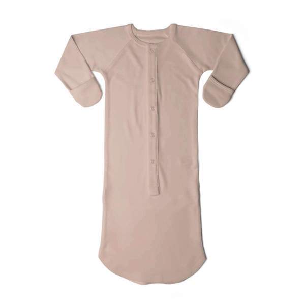 Goumi Kids ROSE Convertible Sleeper Baby Gown – patented, bamboo viscose organic cotton blend – detail view