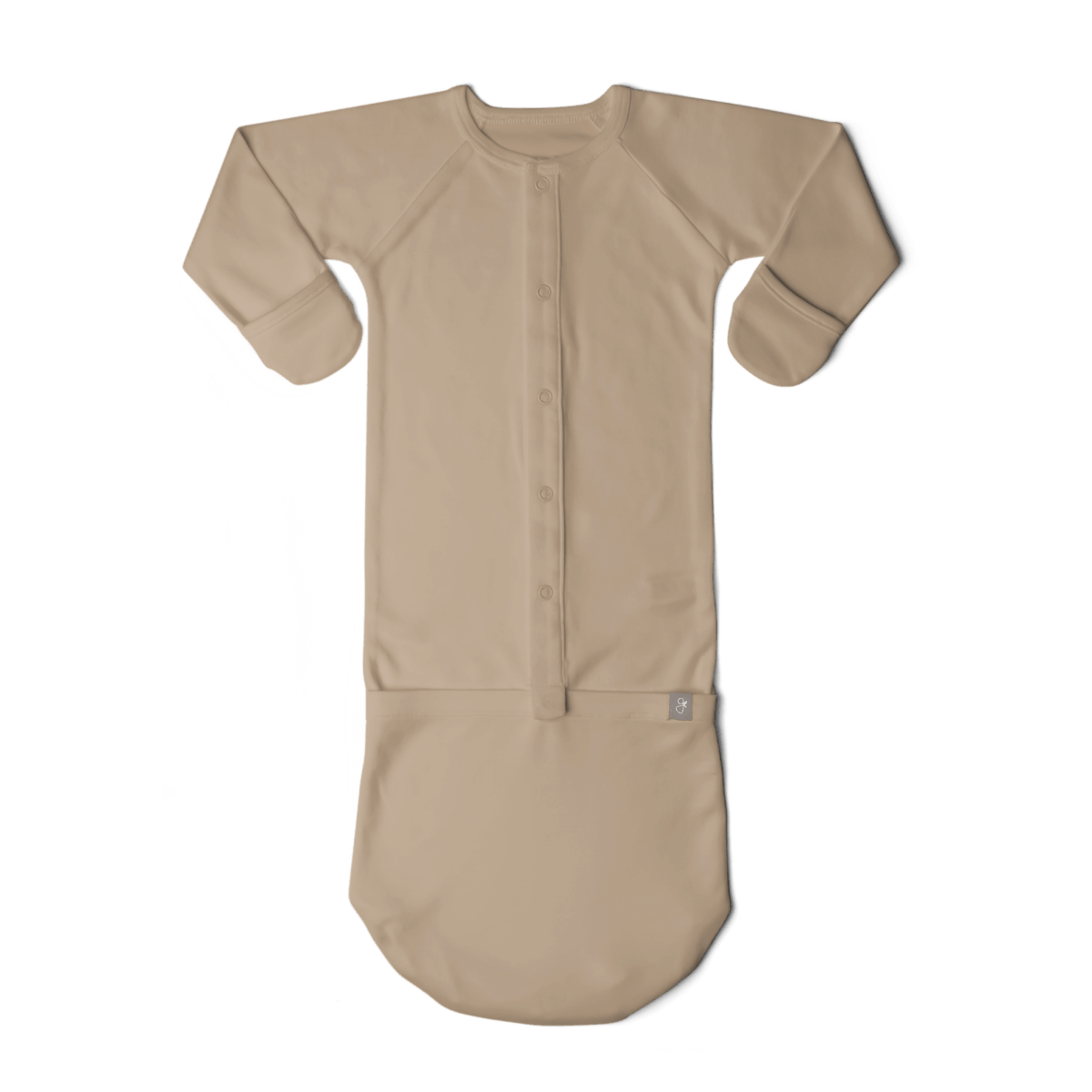 Goumi Kids SANDSTONE Convertible Sleeper Baby Gown – patented, bamboo viscose organic cotton blend