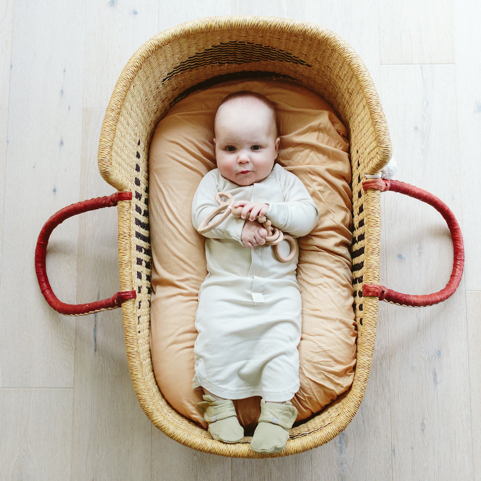 Goumi Kids BIRCH Convertible Sleeper Baby Gown – patented, bamboo viscose organic cotton blend – flat lay