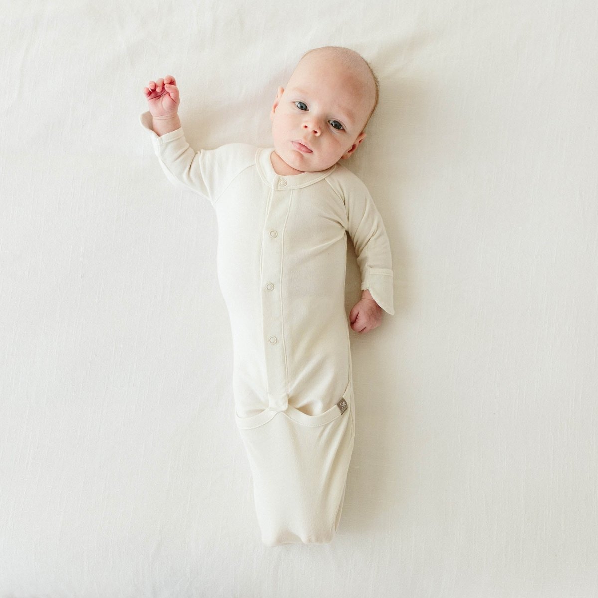 Goumi Kids CLOUD Preemie Convertible Sleeper Baby Gown – bamboo viscose organic cotton blend, NICU approved – lifestyle