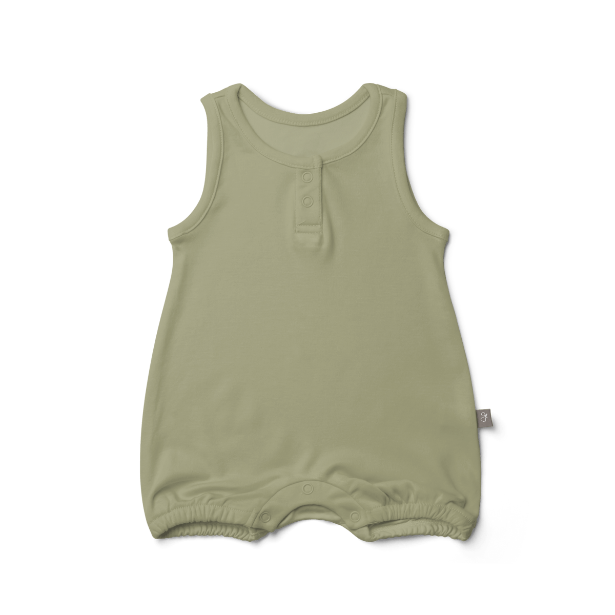 Goumi Kids ARTICHOKE Quick Change Baby Romper – bamboo organic cotton snap romper