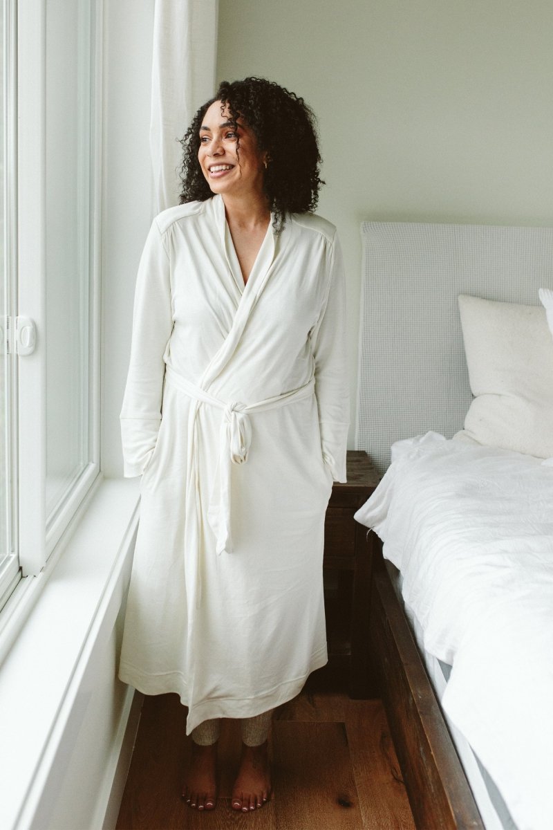 Goumi Kids CLOUD TERRY Women's Robe – soft bamboo organic cotton robe