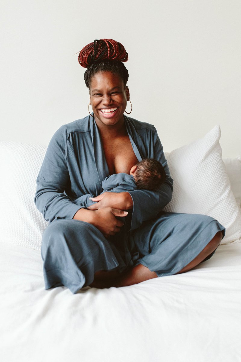 Goumi Kids MIDNIGHT Women's Robe – soft bamboo organic cotton robe
